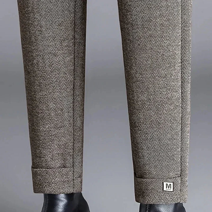 Herringbone Luxe Wool Trouser