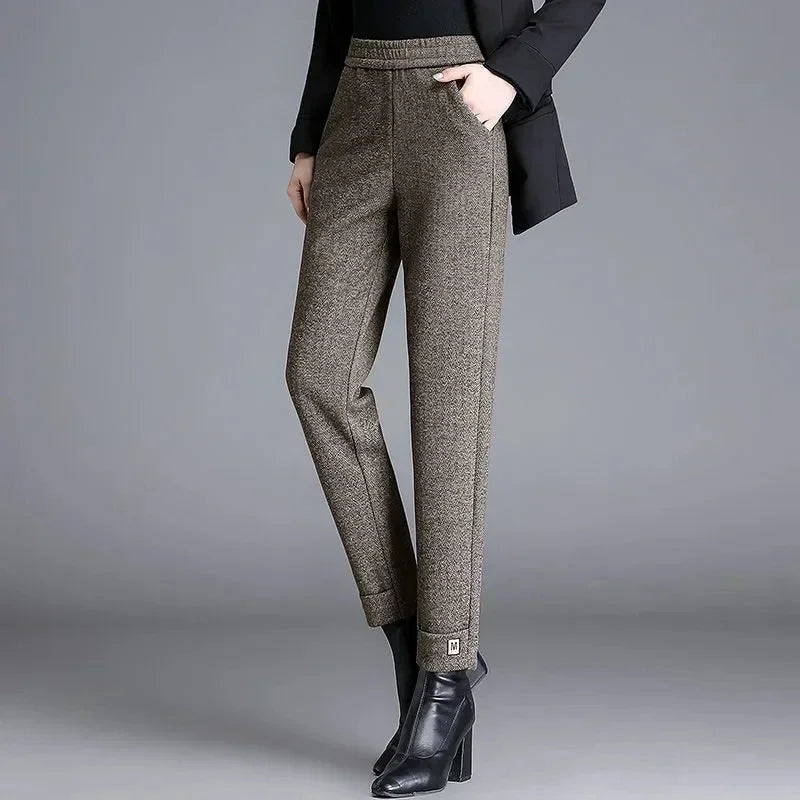 Herringbone Luxe Wool Trouser