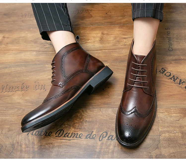 Oxford Stitch Ankle Boots