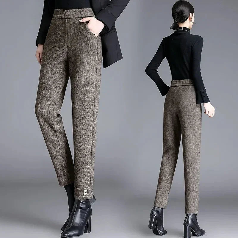 Herringbone Luxe Wool Trouser