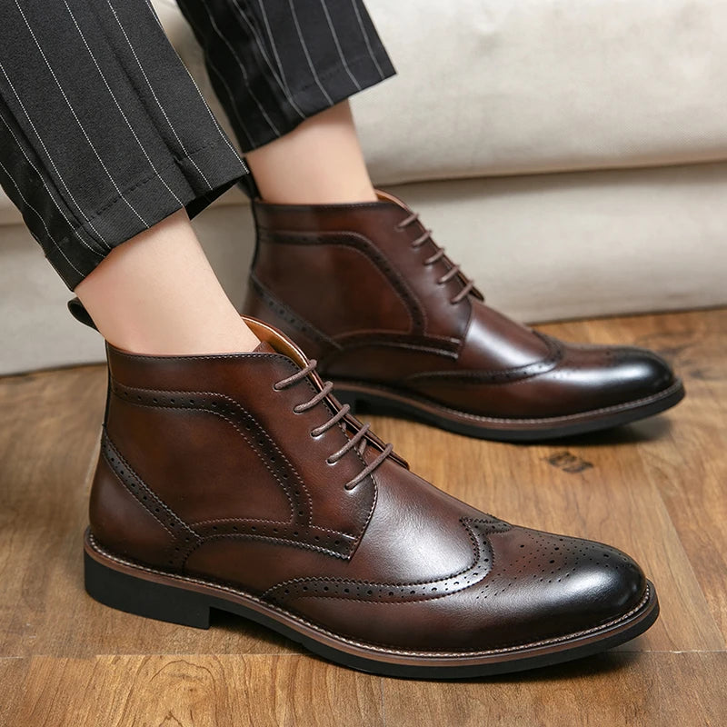 Oxford Stitch Ankle Boots