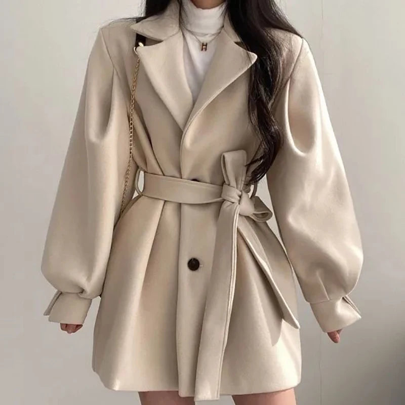 Sophia Belted Sleeve Coat